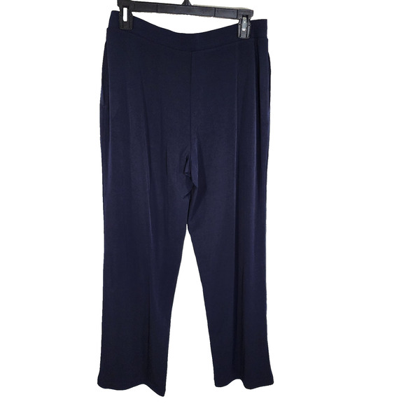 Every Day by Susan Graver Womens Petite Liquid Knit Pull On Pants Size SP Blue - Picture 2 of 8